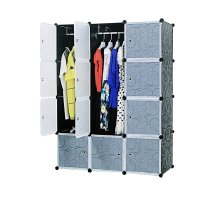 DIY 12 Cubes Storage Wardrobe- Plastic & Steel Frame-